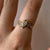 Diamond Heart Twist With XOX Accent Ring 10ct 10k Yellow Gold - Size N