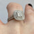 Diamond 1ct Cluster Engagement Ring 18ct 18k White Gold - Size J 1/2