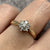 Diamond .25ct Daisy Flower Cluster Ring 9ct 9k Yellow Gold - Size I