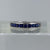 Sapphire Channel Set Half Eternity Ring 18ct 18k White Gold - Size M 1/2