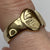 Buckle Band Ring 9ct 9k Yellow Gold - Size Q