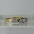 Antique Diamond .13ct Platinum Set Trilogy Ring 18ct 18k Yellow Gold - Size N