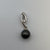 Black Pearl & Diamond Drop Pendant 9ct 9k White Gold