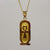 Ancient Egyptian Ankh Hieroglyphics Two Tone Pendant 18ct 18k Rose Yellow Gold