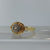 Retro Sunburst Diamond Unique Ring 18ct 18k Yellow Gold & Platinum - Size M