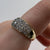 Cubic Zirconia Cluster Band Ring Yellow Gold 9ct 9k - Size M