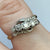 Antique Art Deco Diamond 5 Stone Platinum Ring 18ct 18k Yellow Gold - Size K