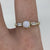 Opal & Baguette Cubic Zirconia Ring 9ct 9K Yellow Gold - Size Q