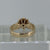 Retro 1974 Garnet Ball Detail Textured Ring 9ct 9K Yellow Gold - Size J