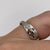 Diamond .08ct Crossover Band Ring 9ct 9k White Gold - Size L