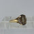 Smoky Quartz Solitaire Heart Detail Ring 9ct 9k Yellow Gold - Size J 1/2