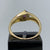 Amethyst Solitaire Split Shank Ring 18ct 18k Yellow Gold - Size M