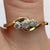 Diamond Trilogy Bypass Ring 18ct 18k Yellow Gold  - Size M