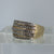 Diamond Cluster Statement Band Ring 9ct 9k Yellow Gold  - Size O