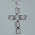 White Topaz Cross Pendant 9ct 9k White Gold