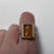 Bezel Set Amber (Imitation) Cocktail Ring 9ct 9k Yellow Gold - Size O