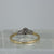 Antique Diamond 1930s Platinum Set Solitaire Ring 18ct Yellow Gold - Size N 1/2