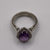 Pear Cut Amethyst & Diamond .35ct Halo & Peekaboo Ring Platinum 950 - Size J