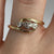 Diamond Heart Trilogy Platinum Set Bypass Ring 18ct 18k Yellow Gold  - Size M