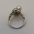 White & Grey Pearl Toi Et Moi Twist Ring 9ct 9k White Gold - Size L