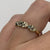 Blue Topaz & Diamond Foliate Half Eternity Ring 9ct 9k Yellow Gold - Size L 1/2