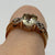 Prasiolite & White Zircon Accent Ring 9ct 9k Rose Gold - Size P 1/2