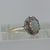 Antique Opal & Old Single Cut Diamond Halo Ring 950 & 18ct Yellow Gold - Size P