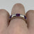 Amethyst Trilogy Flush Set Ring 9ct White Gold - Size N