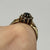 Sapphire & Diamond .15ct Cluster Accent Ring 9ct 9k Yellow Gold - Size T