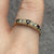 Sapphire & Diamond Band Ring 9ct 9k Yellow Gold - Size P 1/2