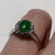 Jadeite & Diamond Ornate Ring Platinum 900 - Size G US 3 3/8