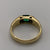 Emerald Lab Created & Diamond Cluster Ring 18ct 18k Yellow Gold  - Size N