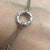 Diamond Circle Dark Grey Pearl Drop Wheat Chain Necklace 18ct 18k White Gold 18"