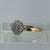 Diamond Cluster Tiered Ring 9ct 9k Yellow Gold - Size N