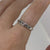 Blue Topaz & Diamond Channel Set Band Ring 9ct 9K White Gold - Size N