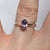 Amethyst Oval Cut Soliataire Ring 9ct 9k Yellow Gold  - Size J