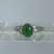 Jadeite & Diamond Ornate Ring Platinum 900 - Size G US 3 3/8