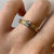 Retro Unique Diamond .15ct Solitaire Ring 18ct 18k Yellow Gold - Size L