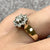 Diamond Cluster Chunky Shoulder Ring 9ct 9k Yellow Gold - Size L