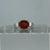 Orange Pink Sapphire Oval Claw Diamond Accents Ring 18ct 18k White Gold - Size M