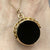 Onyx & Bloodstone Antique Round Swivel Fob Pendant 9ct 9k Yellow Gold