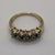 Marquise Emerald & Diamond Cluster Band Ring 9ct Yellow Gold - Size Q