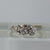 Diamond 1930s Bypass Platinum Set Trilogy Ring 18ct 18k Yellow Gold - Size R