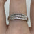 Baguette Diamond .25ct Channel Set Two Row Band Ring 9ct 9K White Gold - Size N