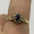 Sapphire & Diamond Halo Ring 9ct 9k Yellow Gold - Size P