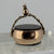 Antique Onyx & Tortoise Shell Round Swivel Fob Pendant 9ct 9k Old Rose Gold