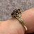 Garnet Daisy Flower Cluster Ring 9ct 9k Yellow Gold - Size O