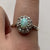 Antique Opal & Old Single Cut Diamond Halo Ring 950 & 18ct Yellow Gold - Size P