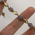 Iolite Daisy Flower Fancy Bracelet 9ct 9k Yellow Gold 7.5” Inches