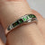 Green Tsavorite Garnet Channel Set Wave Ring 9ct 9k White Gold  - Size P